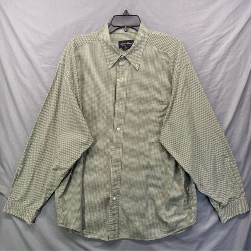 Eddie Bauer Long Sleeve Button‎ Down Tan,Blue Plaid Men Size | XL